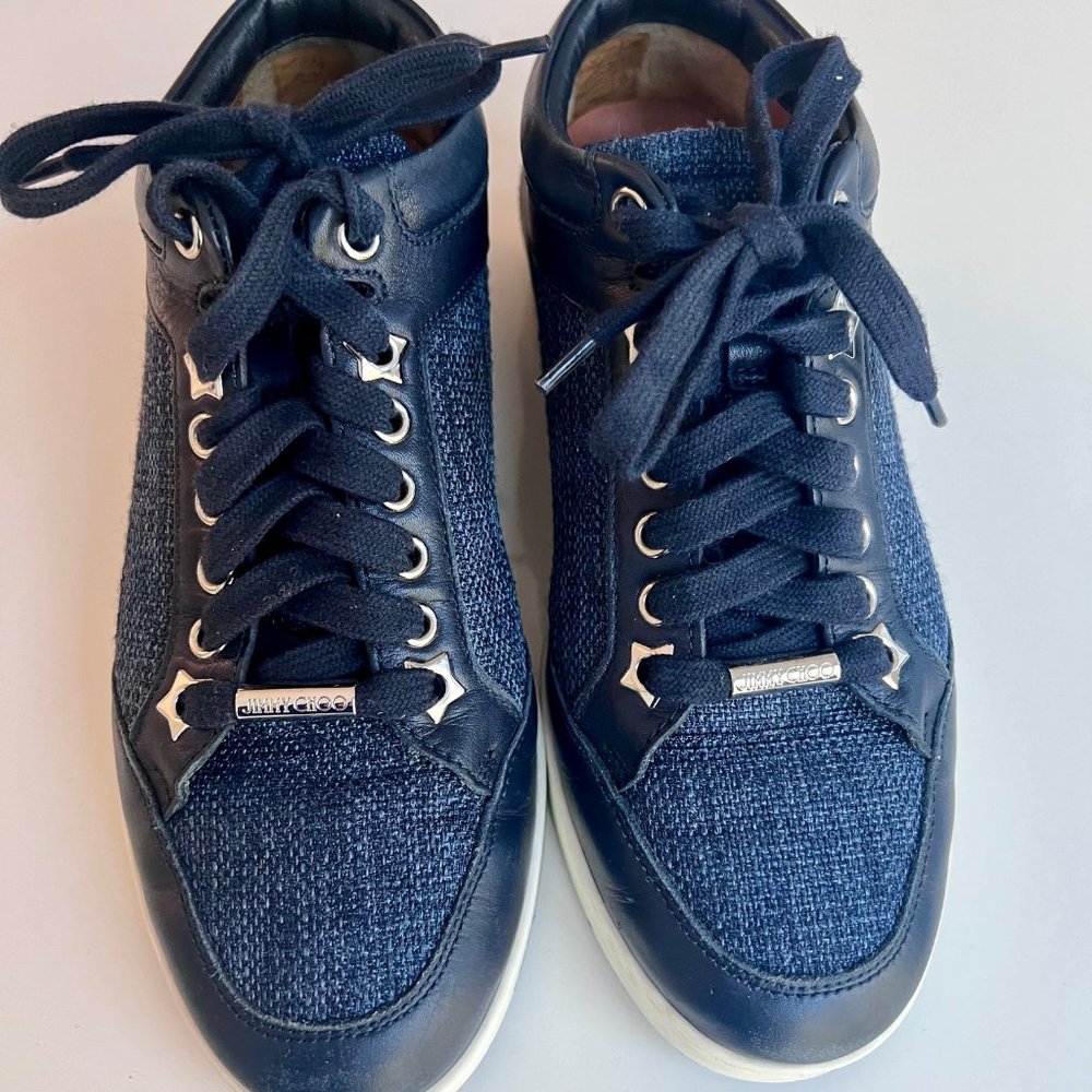 Jimmy Choo Blue and Black Sneakers